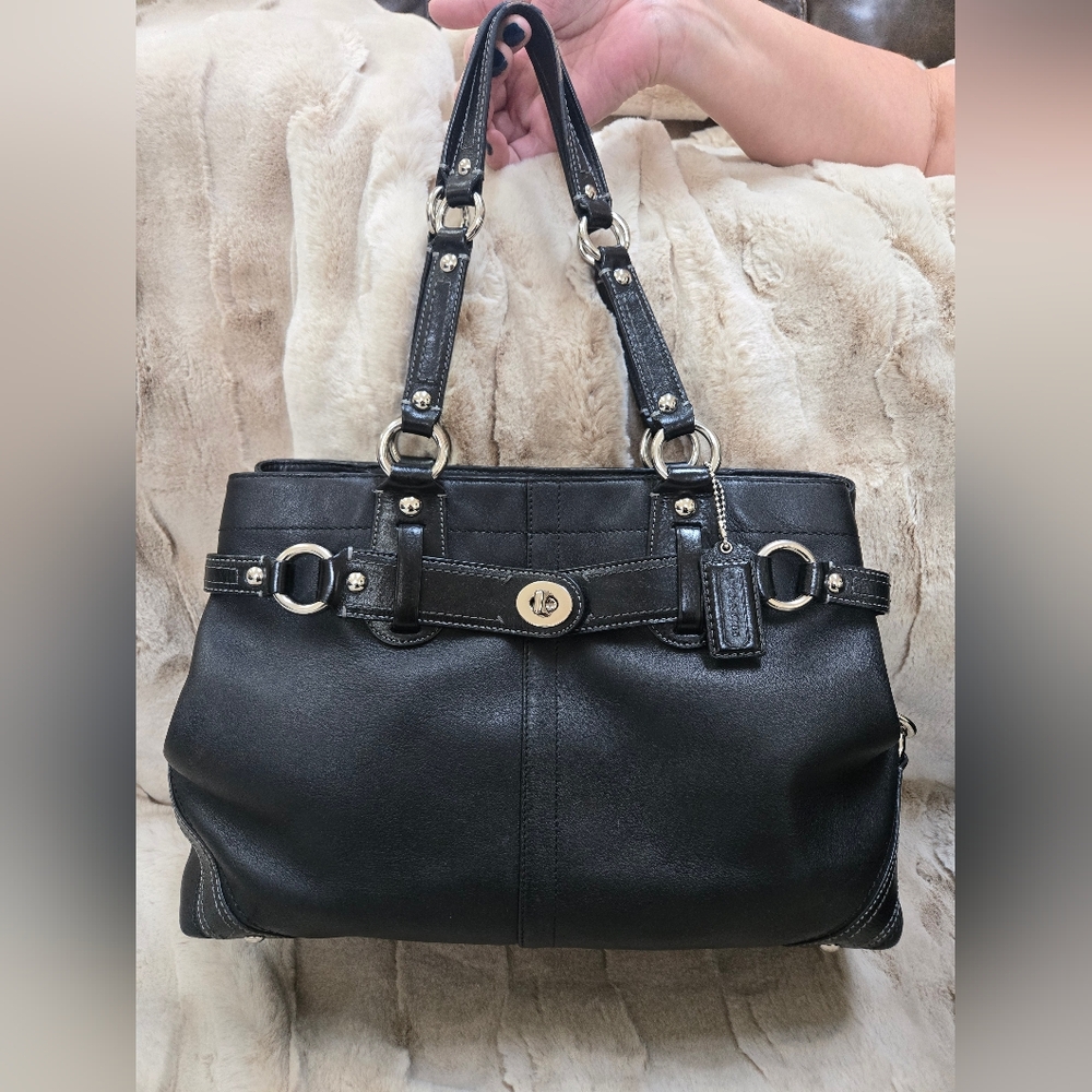 Coach Carly Large Leather Satchel